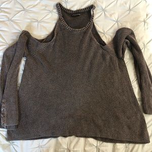Gray off the shoulder sweater